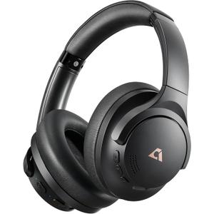 1Mii Y8 Noise Cancelling Headphones, Wireless LDAC Hi-Res Audio, 75H Battery Life, Comfortable, Over Ear Headphones Bluetooth 5.3 for Plane/Travel/Office - Black