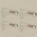 Necklace Organizer Jewelry storage Holder Bracelets Earrings Keys Organizer Hanger Self-Adhesive Wall Acrylic Cabinet Display Easy Hanging for Studs Dangling Bangle 4 Packs