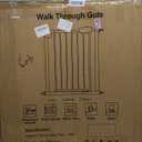 WAOWAO Triple Lock Baby Gate Extra Wide 49.21-53.14" Pressure Mounted Walk Through Swing Auto Close Safety Black Metal Dog Pet Puppy Cat for Stairs,Doorways,Kitchen