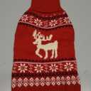 KYEESE Dog Christmas Sweater, Soft Turtleneck Dog Sweater for Small Dogs Boy Girl with Reindeer Pattern, Soft Knit Winter Doggie Outfit with Leash Hole, Warm Festival Pet Clothes, Medium (Medium (7-11lbs), 2# Xmas)