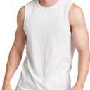 Russell Athletic Mens Cotton Performance Sleeveless Muscle T-Shirt T Shirt, White, Large US