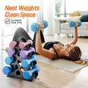 4 Tier Dumbbell Rack, Weight Rack For Home Gym, Dumbbell Stand for Free Weights