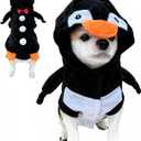 Pet Costume for Small Dogs Cats, Halloween Hoodies Winter Puppy Coat Outfits Funny Pajamas Clothes for Christmas Party, Penguin L (L(Bust: 17.72 inch))