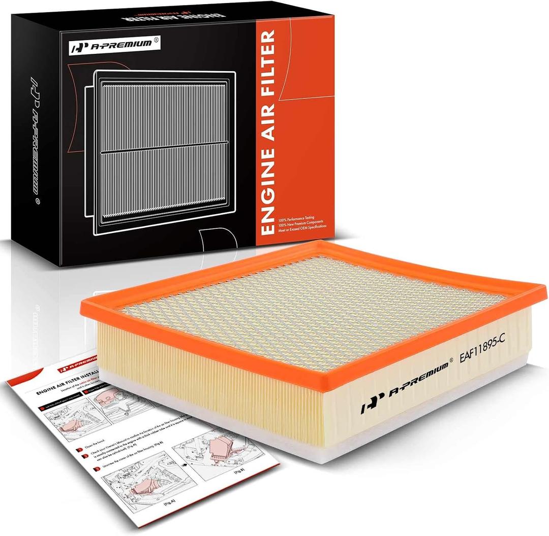 A-Premium Engine Air Filter Compatible with Toyota Models - Sequoia 2014-2022, Tacoma 2016-2023, Tundra 2013-2021, 3.5L 4.0L 4.6L 5.7L, Replace# 17801-0P100