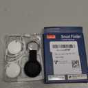 Air-Tag 2 PCS Wallet Tracker Card 2 Pack [Apple MFi Certified] (iOS Only) - Air Trackers for Find My - Bluetooth Smart Keys Finder - Rechargeable Item Locator for Luggage Tags, Passports, Purse, Bags (Black)