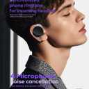 On Ear Headphones Bluetooth 5.4, Noise Cancelling Open Ear Headphones Wireless, Water-Drop Shaped Clip On Sport Headset Bluetooth with 4 Microphone, Comfort Fit Earphones with Long Battery Life