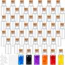 Bokon 36 Pack Halloween Potion Bottles Decorations Indoor Apothecary Plastic Bottle Set Witch Potion Jars with Pendants for Corks Stoppers Decorations Halloween Party Supplies (Cylinder)