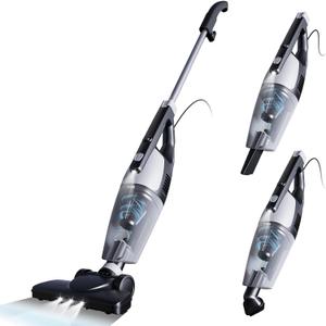 Corded Stick Vacuum, Upright Vacuum with Headlights, Large Dust Cup Capacity, HEPA Filter, Swivel Steering, Brush Tool & Crevice Tool, Lightweight, Powerful Suction, Removable Extension Wand, Black