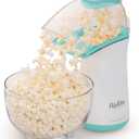 Presto 04869 Poplite Hot Air Popcorn Popper - Built-In Measuring Cup + Melts Butter, Easy to Clean, Built-In Cord Wrap, 18 Cups, Aqua/White