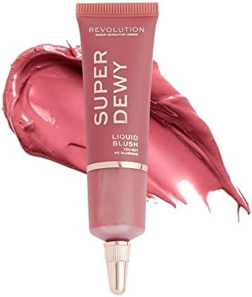 Revolution, Superdewy Liquid Blush, Richly Pigmented & Buildable, Blendable Formula, You Got Me Blushing, 0.5 fl oz