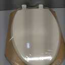 Mayfair Cassel Slow Close Toilet Seat, Easy Clean, Non Slip Premium Wood Seat, Easy Install, Made in USA, Elongated, Bone