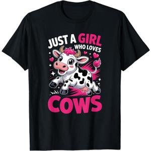 Girls Cow T-Shirt Size 4