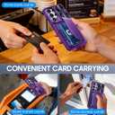 GooseBox for Samsung Galaxy S26 Ultra Case Wallet with RFID [Cards Holder][Camera Cover][Edge Raised] Full Body Shockproof Silicone Protective Phone Case for Galaxy S26 Ultra 2026 (Purple)