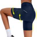 beroy Womens Cycling Shorts (Blue, XL)