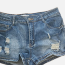 Fensajomon Denim Short Shorts Distressed Small