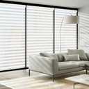 LUCKUP Cordless Zebra Blinds Roller Shades for Window-Dual Layer Sheer Blinds Light Control with Valance Day Night Privacy Light Filtering Fabric, 45" W x 48" H, White