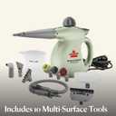 BISSELL Steam Shot OmniReach handheld portable steam cleaner for tile, grout, windows, bathrooms, kitchens, fabric steaming tool