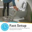 Nuby Step Ladder Toddler Potty Seat for Toilet - All-in-One Kids Potty Training Toilet Seat with Ladder for Toddlers 18+ Months - Grey