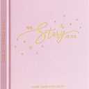 Lanpn Baby Memory Book - Linen Baby Book Memories Keepsake - The Story of You - Newborn Baby First 5 Year Journal Scrapbook Photo Book Milestone Album for Boy Girl New Parents (Pink, 154 Pages)