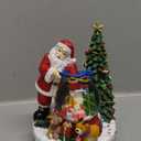 Musical Christmas Snow Globe Lantern - Glittering Prelit Christmas Tree Santa and Elk, USB Lined or Battery Operated Lighted - Christmas Decorations Indoor Home Decor