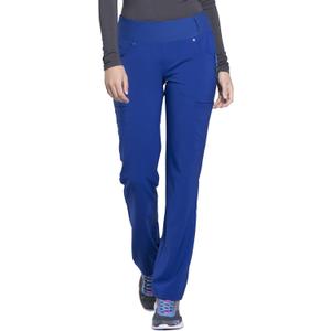 Cherokee Scrubs for Women Mid Rise Straight Leg Scrub Pants For Women Pull-on Bottoms with 6 Pockets & 360 Stretch - CK002 (X-Large Tall, Galaxy Blue)