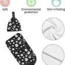 Swaddle Blankets Newborn Receiving Blanket Baby Swaddle Wrap with Hat, Soft Sleeping Clothes for Baby Girls Boys (Gothic)