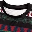 Colorful House Unisex's Ugly Christmas Jumper Sweater Printed Pullover,3D Funny Digital Print Sweatshirt Suit for Men Woman (Black)