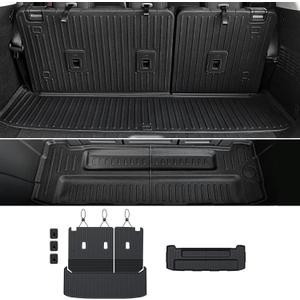 Cargo Mat with Backrest Mats for 2022-2025 2026 Nissan Pathfinder 7/8 Seats Car Mat Accessories, All-Weather Cargo Liner Seat Back Covers Trunk Lower Mat(Cargo Mat with Backrest Mats)
