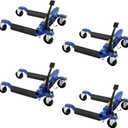 Hydraulic Wheel Dolly Set of 4, 6000LBS Heavy Duty Car Tire Dolly with Foot Pedal Jack, 1500LB Capacity per Dolly, 360 Swivel Casters, Wide Tire Width Compatible up to 12" for Auto Repair, Trucks, SU