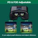 VR Headset for Phone with Controller, Anti-Blue Lens PD & Fl Adjustable Virtual Reality Goggles Set for Kids and Adults, Compatible with iPhone 16/ 15/ 14/ 13/ 12 Samsung Android 4.5-6.7"