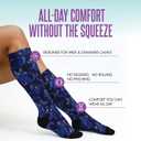 Crazy Compression Socks, Comfortable Support Socks for Recovery, Travel, Hiking, and Long-Hour Comfort w/Fun Designs, L-XL