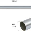A-KARCK Straight Exhaust Pipe 4" Inlet, 304 Stainless Steel 48" Long Mandrel Exhaust Tube, Custom Your Own Exhaust System