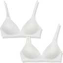 Warner's Women's Blissful Benefits Wireless Lift T-Shirt Bra 2-Pack 04003w (36B) White