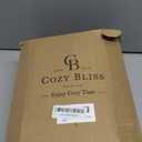 Cozy Bliss Faux Fur Throw Blanket for Couch, Cozy Warm Plush Striped Blanket for Sofa Bedroom Living Room, 50 * 60 Inches Navy Blue