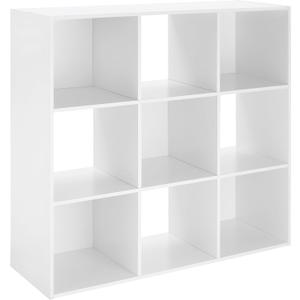 Whitmor 9 Cube Wood Storage Organizer - White (6422-8859-WHT-BB)