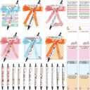 12 Sets Occupational Therapy Gifts OT Appreciation Month Sticky Notes with Pens and Ribbon OT Party Favors Ballpoint Pens Notepads Therapist Gifts for Doctor Nurse Social Worker Assistant Office