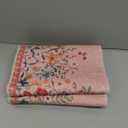 Wonnitar 2x6 Runner Rug for Hallways, Pink Floral Bathroom Rugs Non Slip Washable, Low Pile Soft Botanical Runner for Girls Bedroom Laundry Room Bedside (Pink,2'x6')