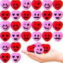 32 Pcs Heart Stress Balls,Mini Funny Heart Smile Squeeze Balls,Novelty Stress Relief Heart Shaped Ball for Class Reward,Valentines Party Gifts,Present Fillers