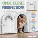 Purrfect Portal Meow Manor XL Interior Cat Door, No-Flap Pet Door for Interior Doors, Easy DIY Installation, Cat Door for Cats up to 30 lbs, White