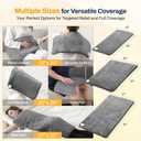 Super-Fast Heat Up Carbon Fiber Heating Pad: Back, Neck, Shoulder, Period Cramps Pain Relief, Muscle Relief, Deeper Relax, Moist/Dry Heat, Auto-Off, Machine Washable (Blue, 20" x 24") (Aurora Glow Blue)