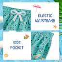 westwolf Boys Swim Trunks with Compression Liner Casual Bathing Suit for Kids Swim Shorts 6-18 Years (A1 Green Yellow)