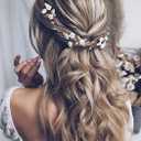 JAKAWIN Bride Flower Wedding Hair Vine Leaf Hair Piece Pearl Bridal Headpiece Rhinestone Hair Accessories for Women and Girls HV103 (Silver)