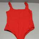 MISSJOY Women's Square Neck Sleeveless Slimming Going Out Tank Tops Bodysuits Clubwear (1-red) S
