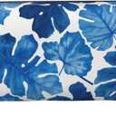 Blue Tropical Leaf Makeup Bag Small Durable Travel Monstera Cosmetic Bag Organizer Oxford Fabric Multi-Purpose Storage Perfect for Travel, Gym, Daily Use