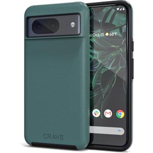 Crave for Google Pixel 8 Case, Shockproof Protection Dual Layer Case for Google Pixel 8 (6.2 inch) - Forest Green