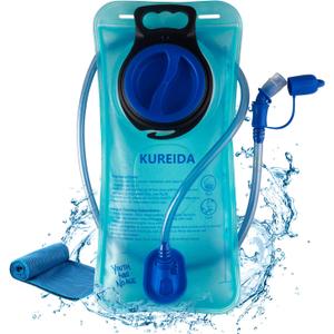 Hydration Bladder 2L-3L,Leak Proof Water Reservoir,BPA Free,Wide Opening, Military Water Bladder Combined with Hydration Backpacks for Biking Hiking Running Camping Climbing. (3L - Light blue)