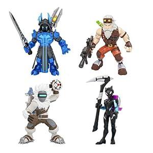 Fort Nite Battle Royale Minifigure 4-Pack Action Figure Set (Includes Ice King, Zenith, Lynx & SGT. Winter)