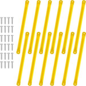 21 Inch Monkey Bars Kit Playground Ladder Rungs for Backyard Kids Indoor Outdoor Metal Swing Set Playset Accessories (12 Pcs, Yellow)