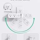 Surge Protector Outlet Extender with Rotating Plug, 6 AC Multi Plug Wall Outlets and 4 USB Ports, 1800 Joules, Swivel Power Strip Electrical Splitter for Home Decor Apartment Dorm Room Essentials