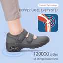 STQ Womens Walking Shoes Non Slip Orthopedic Shoes Adjustable Diabetic Shoes Comfort Mary Jane Shoe